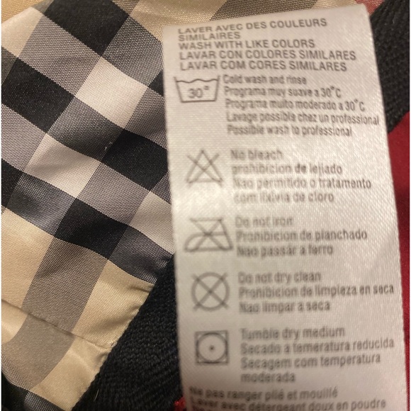 BURBERRY Kids Baby Red Down Puffer Coat w/ Mittens Nova Check House Lining 3M - Picture 13 of 16